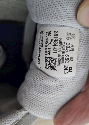 38,5 Beden beyaz Renk Puma Beyaz Gri Dolgu Topuklu Spor Ayakkabı