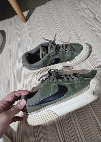 Yeşil Gri Erkek Spor Ayakkabı Platform Taban - Görsel 3