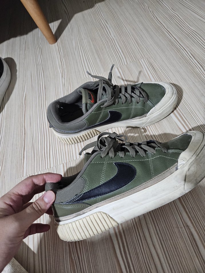 Yeşil Gri Erkek Spor Ayakkabı Platform Taban - Görsel 3