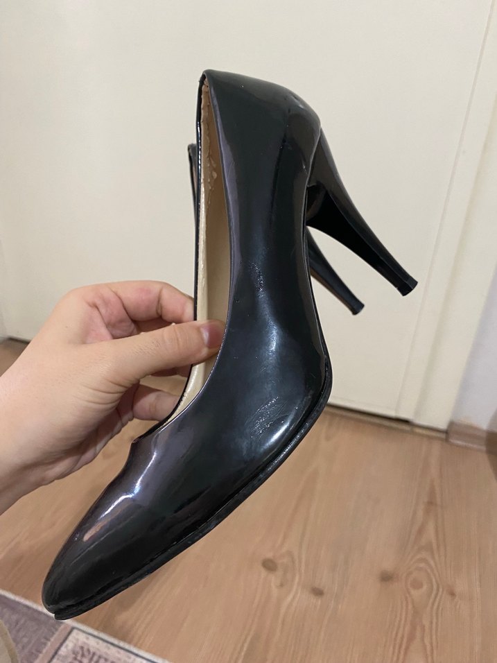 Siyah Rugan Stiletto - Görsel 5