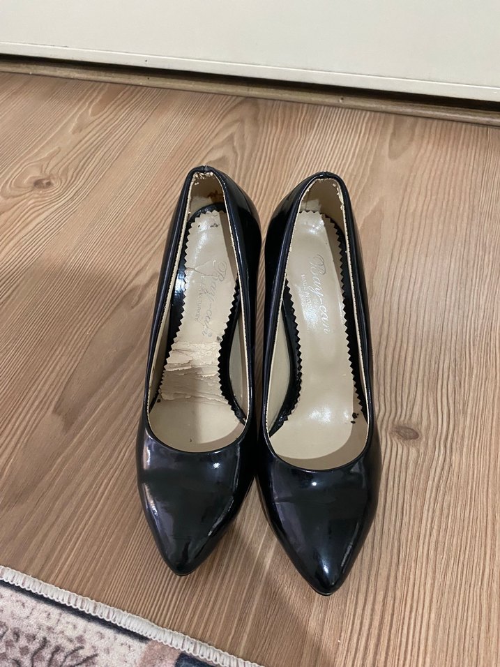 Siyah Rugan Stiletto - Görsel 3