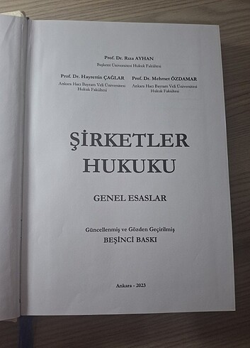  Beden Renk Rıza Ayhan Şirketler Hukuku