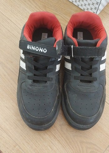 Erkek Çocuk Siyah Spor Ayakkabı Velcro