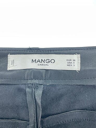 36 Beden siyah Renk Mango Kumaş Pantolon %70 İndirimli.