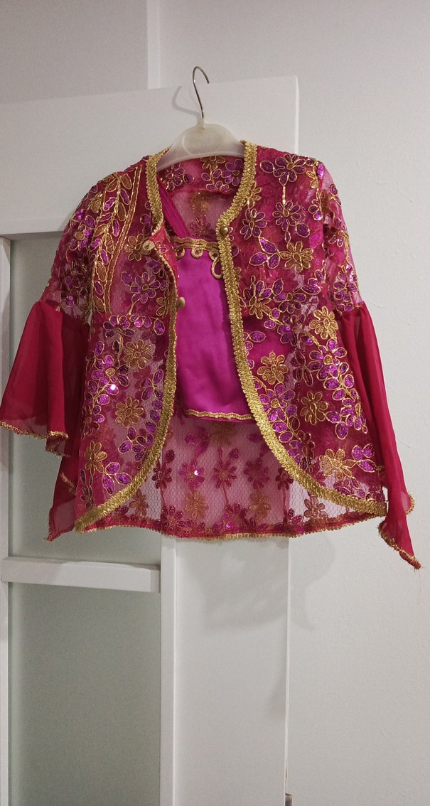 Kız Çocuk Renkli Nakışlı Uzun Kollu Bolero - Görsel 2