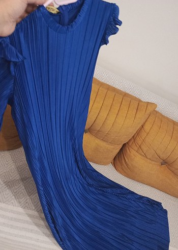 sak mavi yeni sezon elbise - Görsel 8