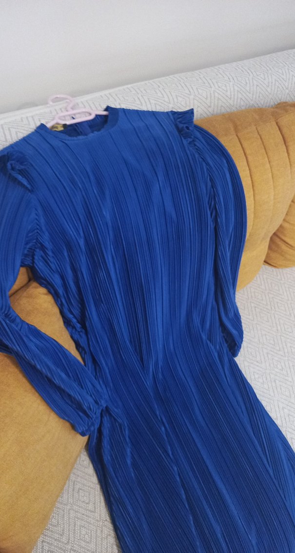 sak mavi yeni sezon elbise - Görsel 2