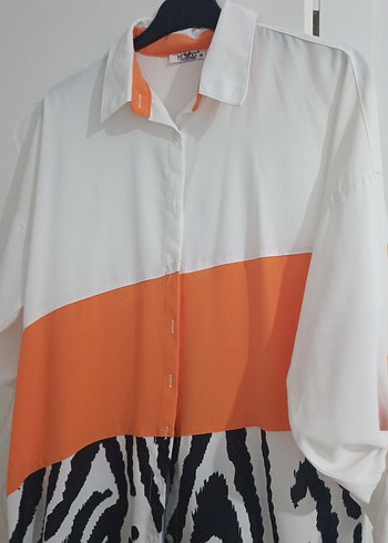 Zebra Desenli Mini Kadın Gömlek - Görsel 7