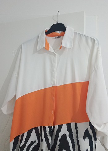 Zebra Desenli Mini Kadın Gömlek - Görsel 5