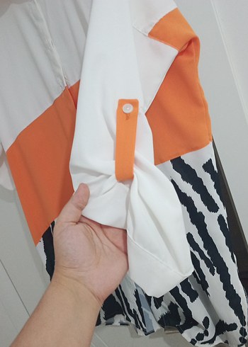 Zebra Desenli Mini Kadın Gömlek - Görsel 6