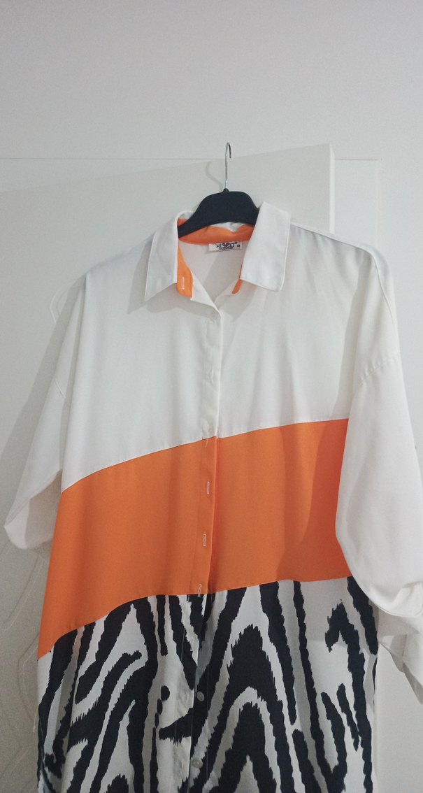 Zebra Desenli Mini Kadın Gömlek - Görsel 5