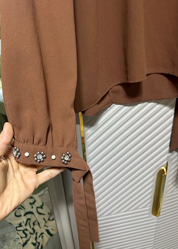 Kahverengi Kadın Piliseli Uzun Takım - Görsel 2