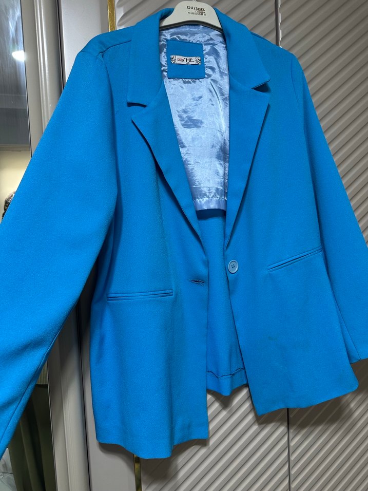 Mavi Midi Kadın Blazer Ceket - Görsel 2