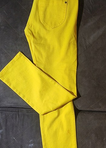 Orijinal Limon Company Kadın giyim canlı sarı kot pantolon