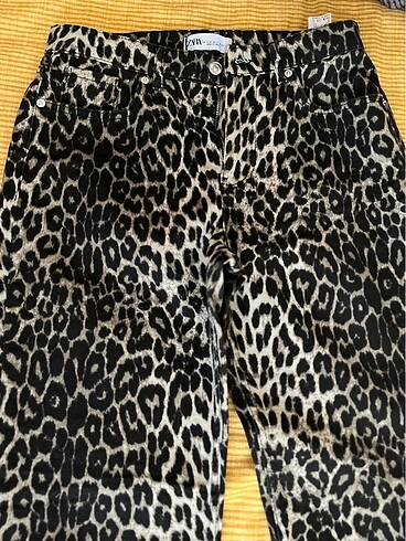 38 Beden Leoparlı pantolon