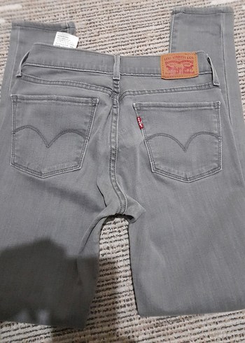 34 Beden Gri Dar Kesim Midi Kot Pantolon