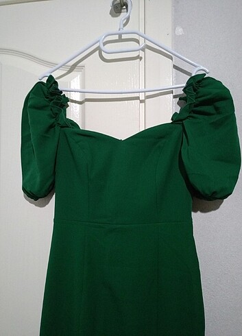 36 Beden yeşil Renk Şık elbise
