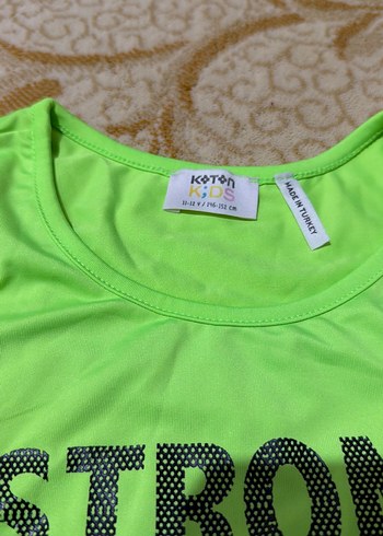 Kız Çocuk Neon Yeşil Spor Atlet - Görsel 2