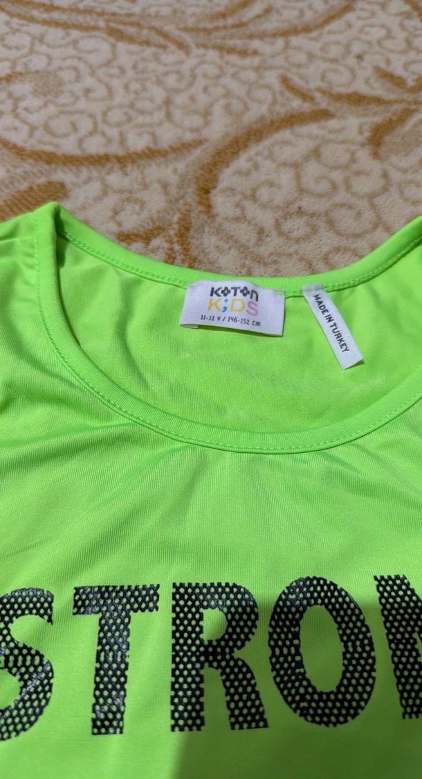 Kız Çocuk Neon Yeşil Spor Atlet - Görsel 2