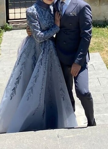 Tesettür abiye elbise nişan elbisesi - Görsel 5