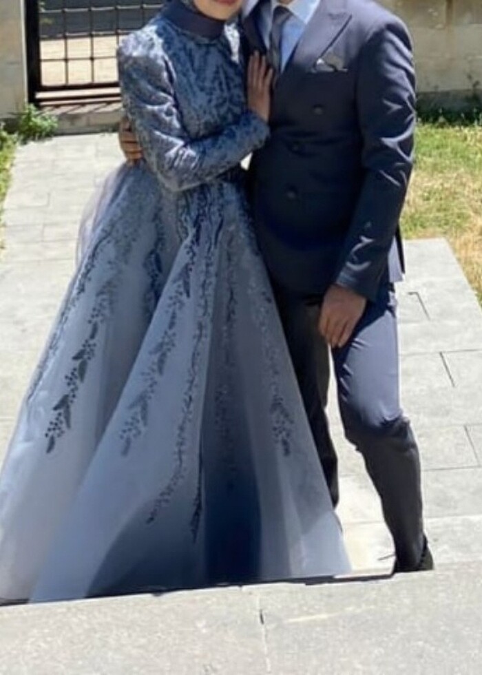 Tesettür abiye elbise nişan elbisesi - Görsel 5