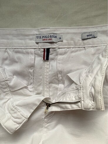 34 Beden beyaz Renk U.S Polo Assn KADIN BERMUDA