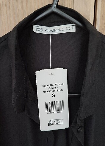 Kadın Siyah Gömlek s beden - Görsel 3
