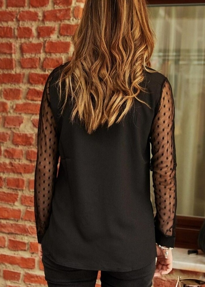 Kadın Siyah Gömlek s beden - Görsel 2