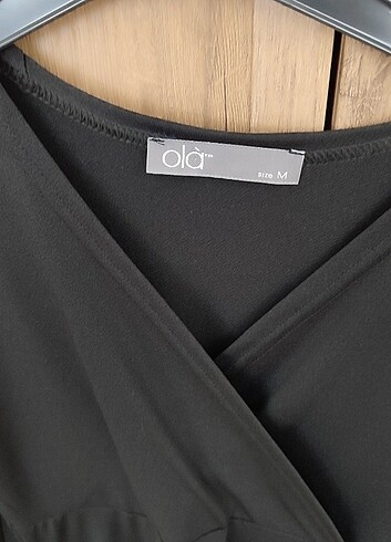 Siyah uzun kollu elbise - Görsel 4