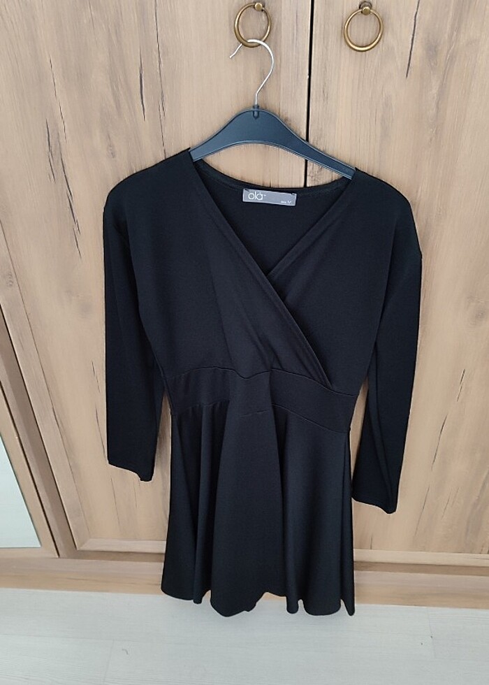 Siyah uzun kollu elbise - Görsel 5