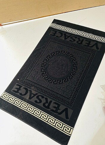Beden Versace banyo plaj spa havlusu siyah 1adet