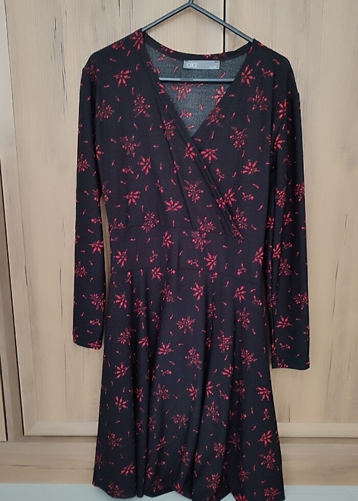 Ola siyah uzun kollu kadın elbise M beden - Görsel 2