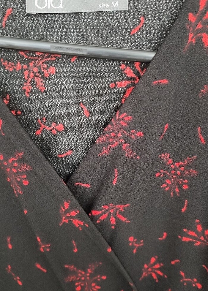 Ola siyah uzun kollu kadın elbise M beden - Görsel 3