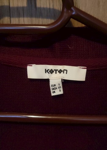 Koton Bordo Uzun Kollu Kadın Hırka S beden - Görsel 4