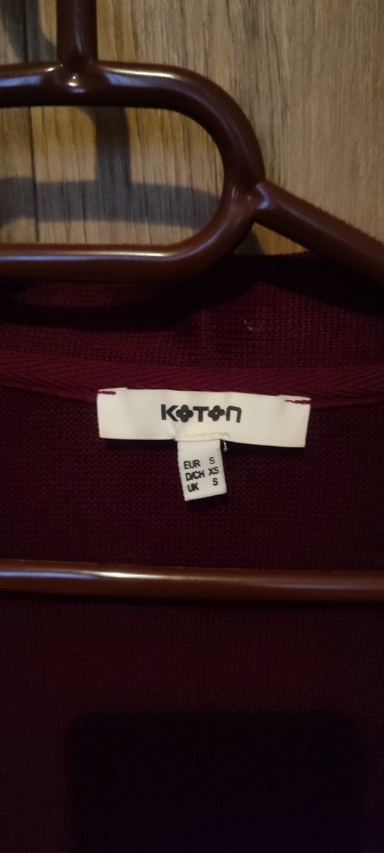 Koton Bordo Uzun Kollu Kadın Hırka S beden - Görsel 4