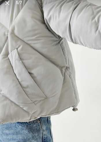 Bianco Lucci oversize şişme mont Gri Kadın 38 - Görsel 5