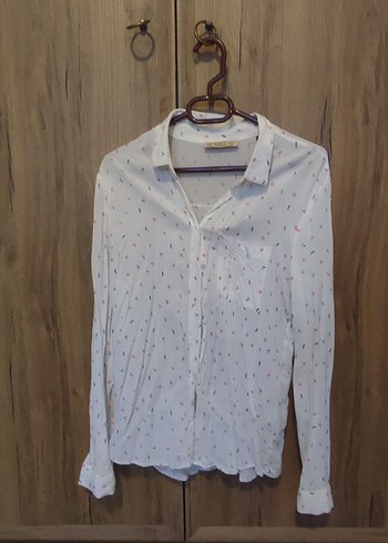 Loft Uzun Kollu Beyaz Desenli Gömlek S beden - Görsel 2