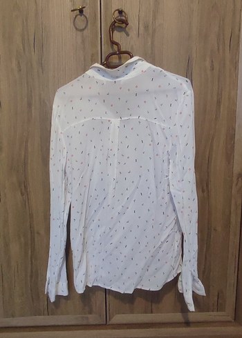 Loft Uzun Kollu Beyaz Desenli Gömlek S beden - Görsel 4