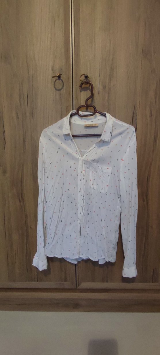 Loft Uzun Kollu Beyaz Desenli Gömlek S beden - Görsel 2