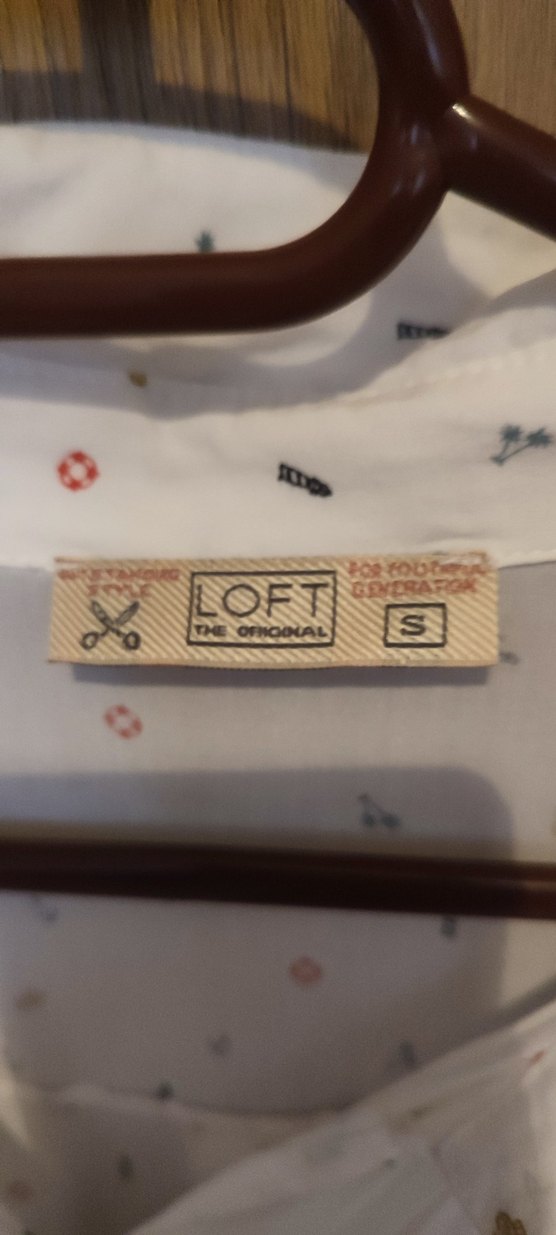 Loft Uzun Kollu Beyaz Desenli Gömlek S beden - Görsel 3