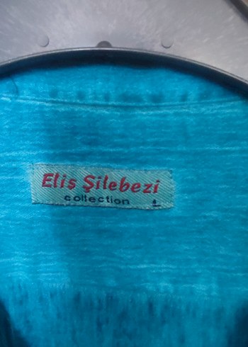 Şile bezi turkuaz Kısa Kollu Erkek Keten Gömlek S/M beden - Görsel 3