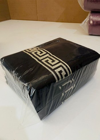 Beden Versace siyah plaj spa banyo havlusu 1adet