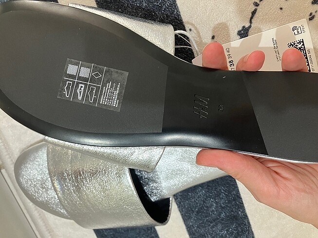 38 Beden gri Renk H&M Sandalet