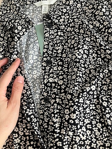 s Beden H&M Balon Kollu Gömlek Elbise