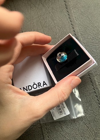 Pandora Çok Renkli Murano Camı ve Tüy Charm - Görsel 6