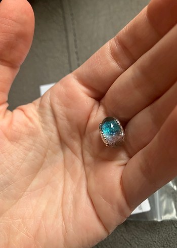 Pandora Çok Renkli Murano Camı ve Tüy Charm - Görsel 9