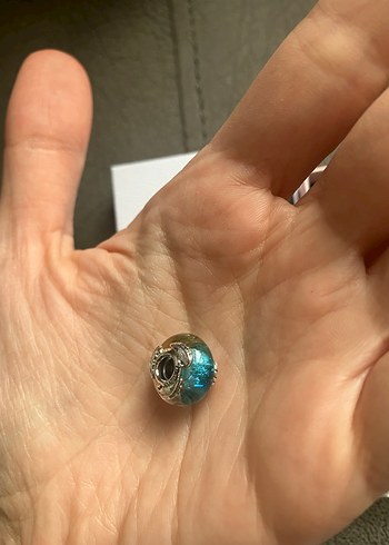 Pandora Çok Renkli Murano Camı ve Tüy Charm - Görsel 8