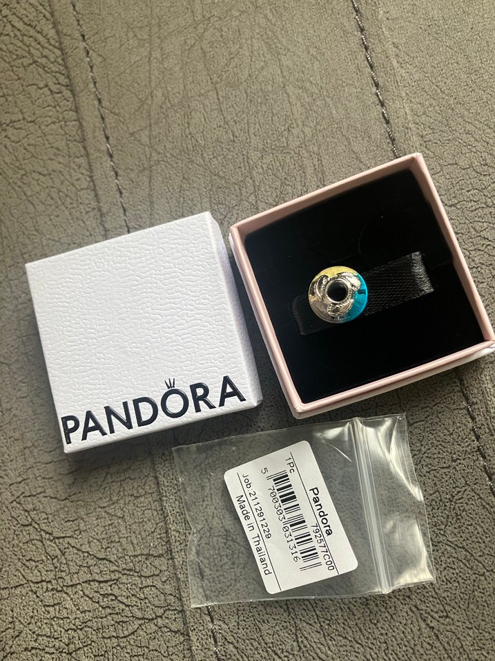 Pandora Çok Renkli Murano Camı ve Tüy Charm - Görsel 5