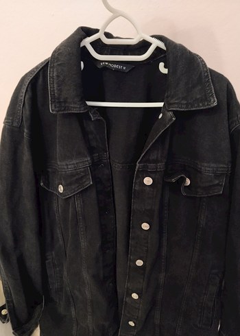 LC Waikiki Kadın Siyah Düğmeli Denim Ceket