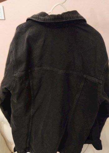 38 Beden Kadın Siyah Düğmeli Denim Ceket